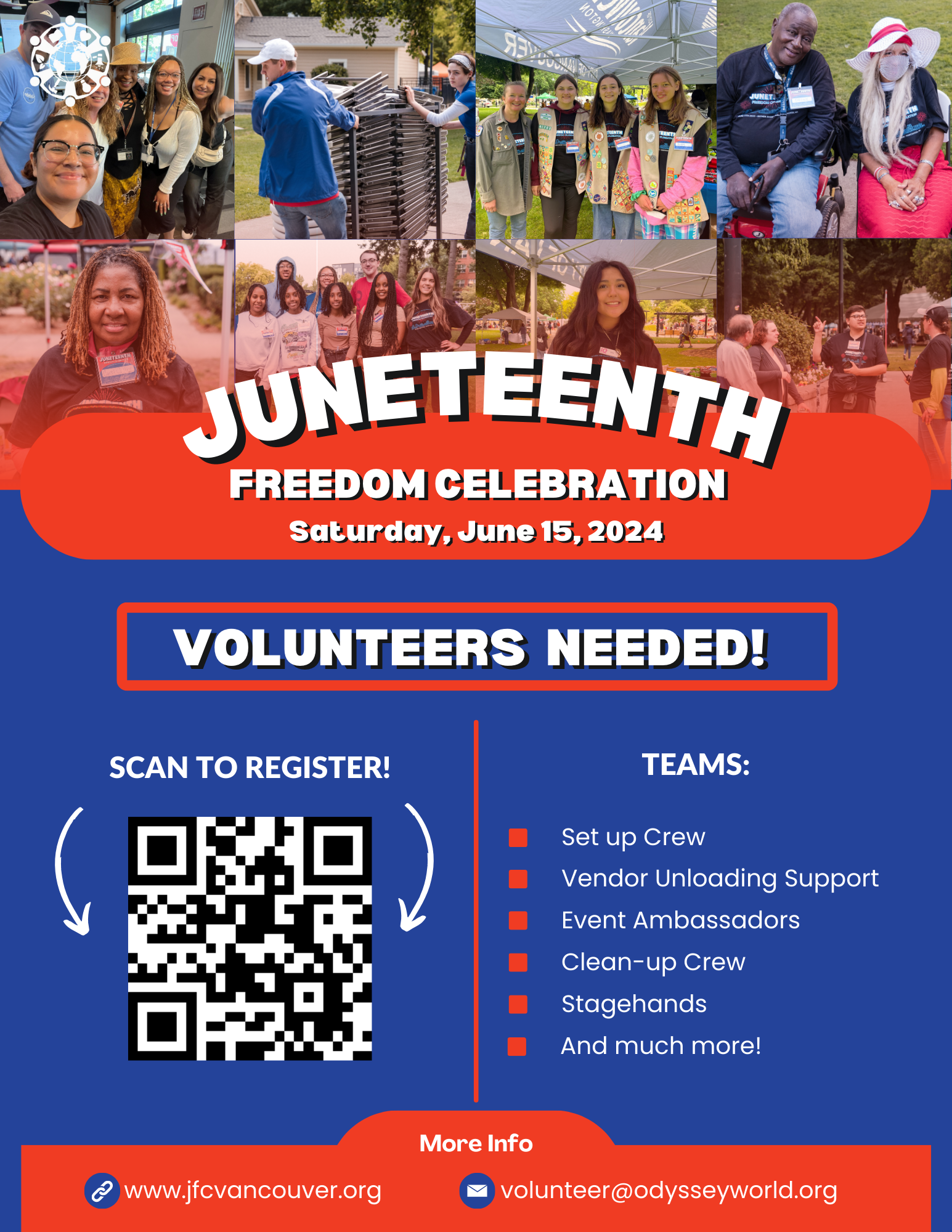 Volunteer at the 3rd Annual Juneteenth Freedom Celebration on June 15th!